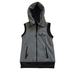 Burton Womens Dry Ride Vest Sz S Grey Casual Comfy Loungewear Outdoor Pockets